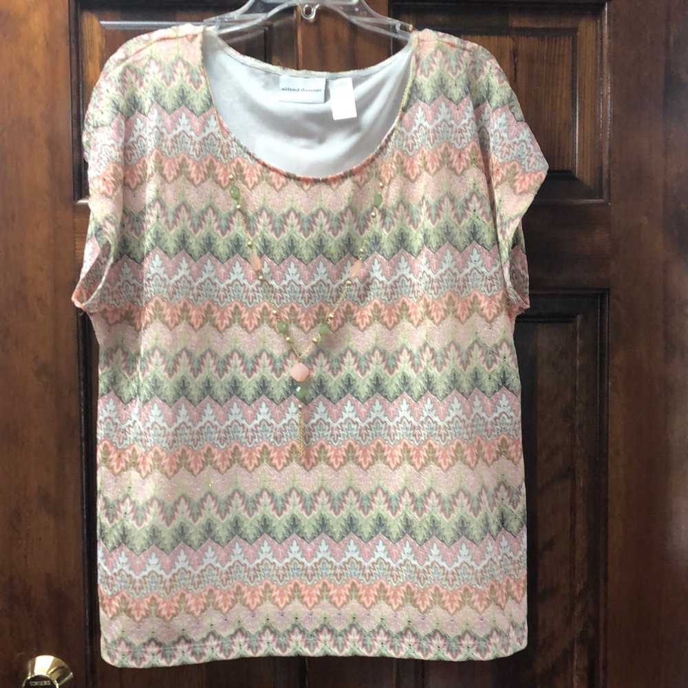 Lacy top with attached necklace